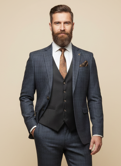 CASTLESON Phantom - Driedelig Herenpak Grey Mix & Match