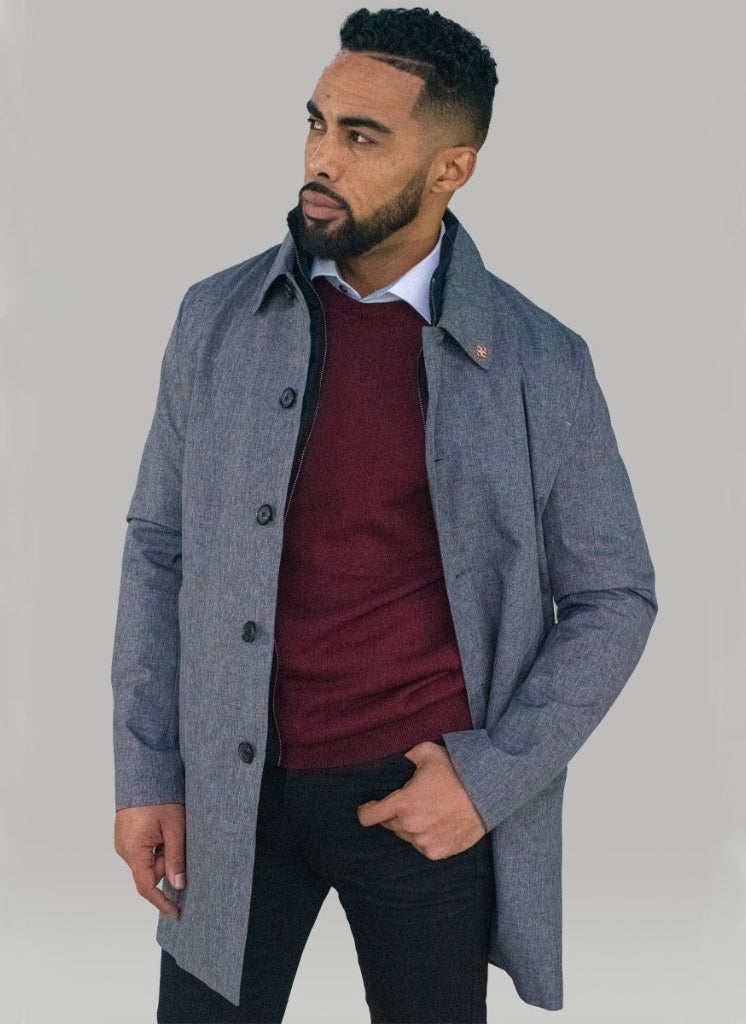 Cavani Brando Mac Coat - Grey