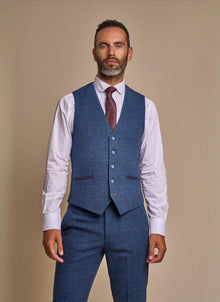 Cavani - Gilet Carnegi Navy Tweed