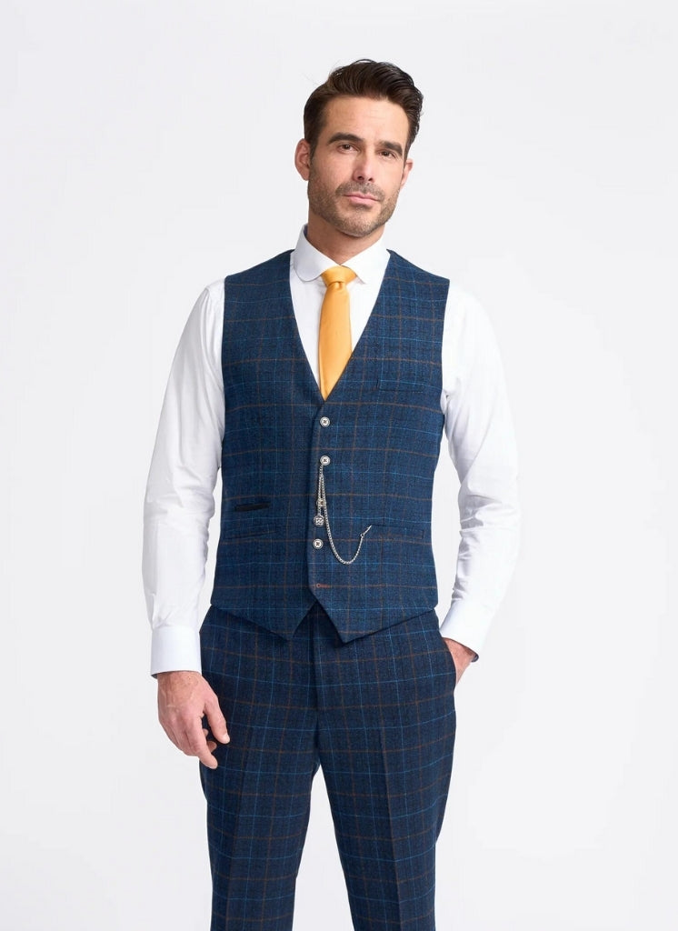 Cavani - Gilet Tweed Cody Blue