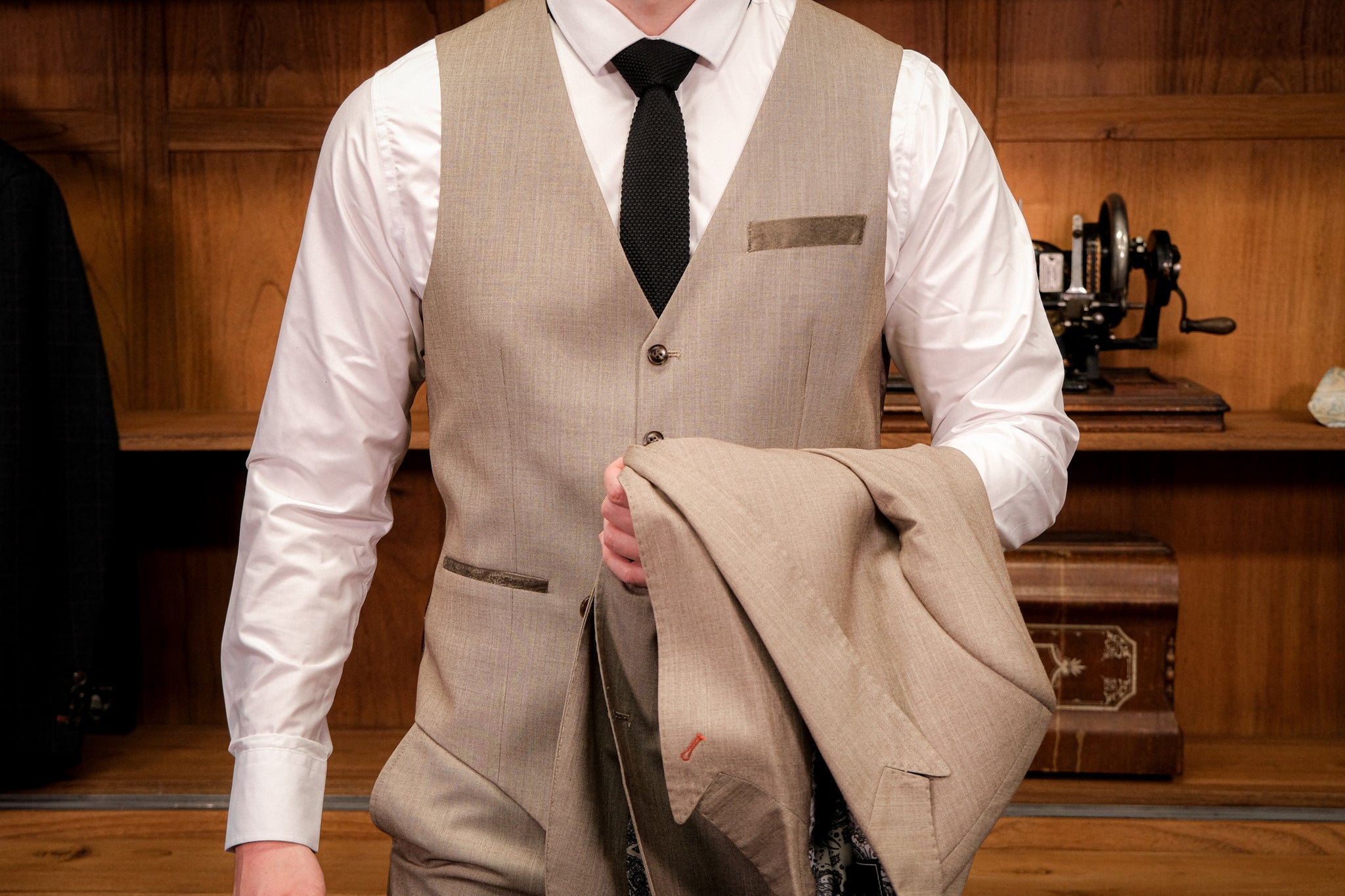 TAVERNY - Gilet Major Beige