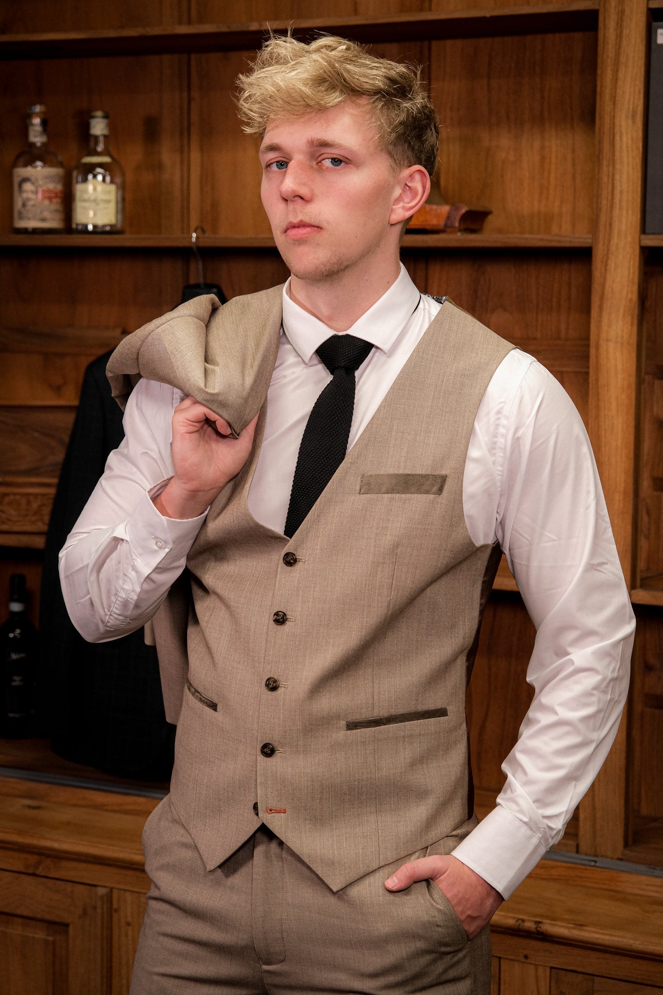 TAVERNY - Gilet Major Beige