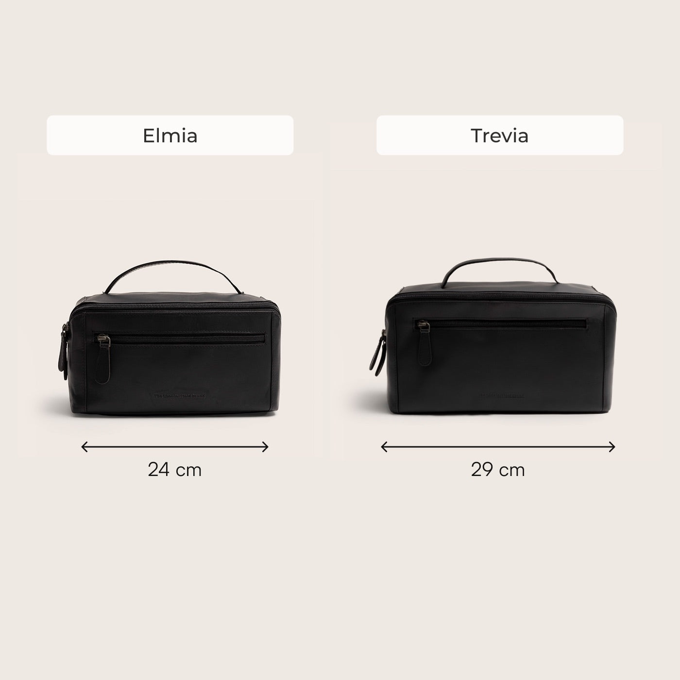 Leren Toilettas Zwart Elmia