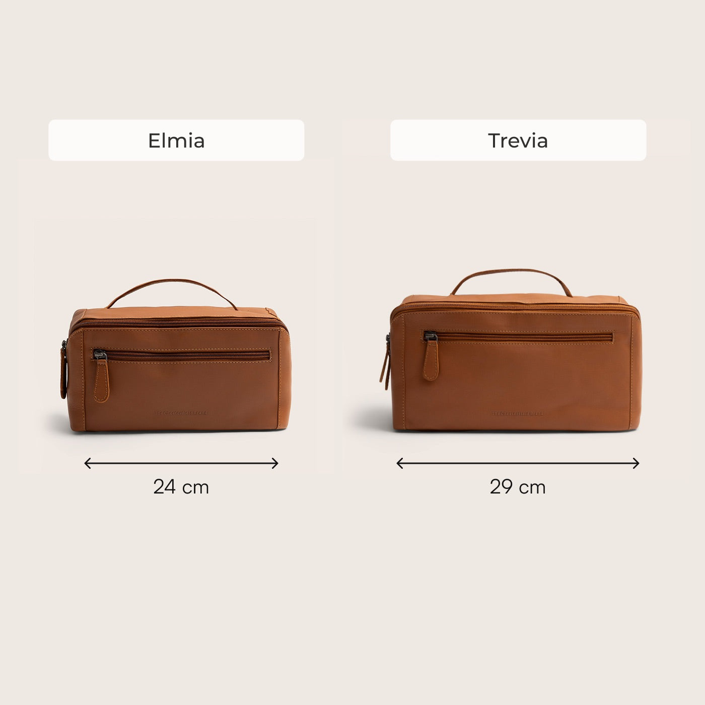 Leren Toilettas Cognac Elmia