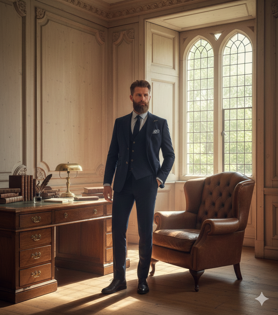 Driedelig heren Kostuum - Cavani Tropez Navy