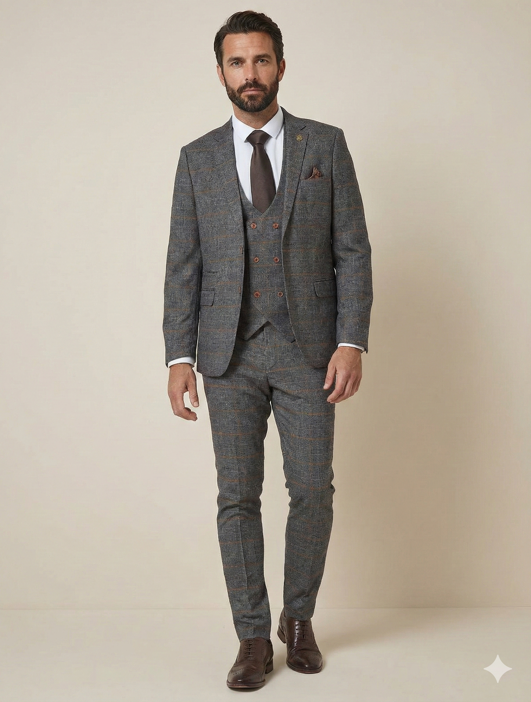 Driedelig kostuum Jenson grey