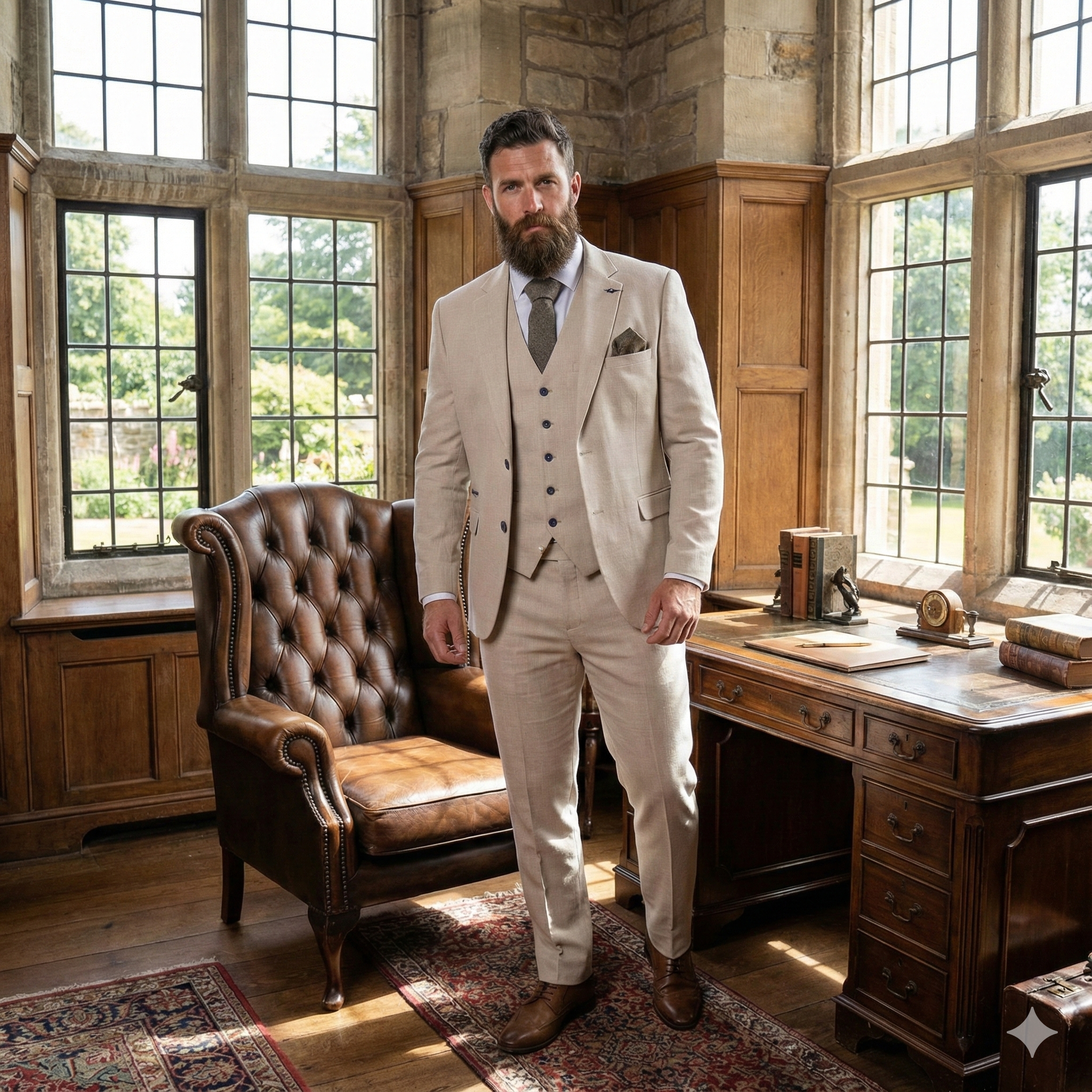 Driedelig pak - Cavani Miami Beige