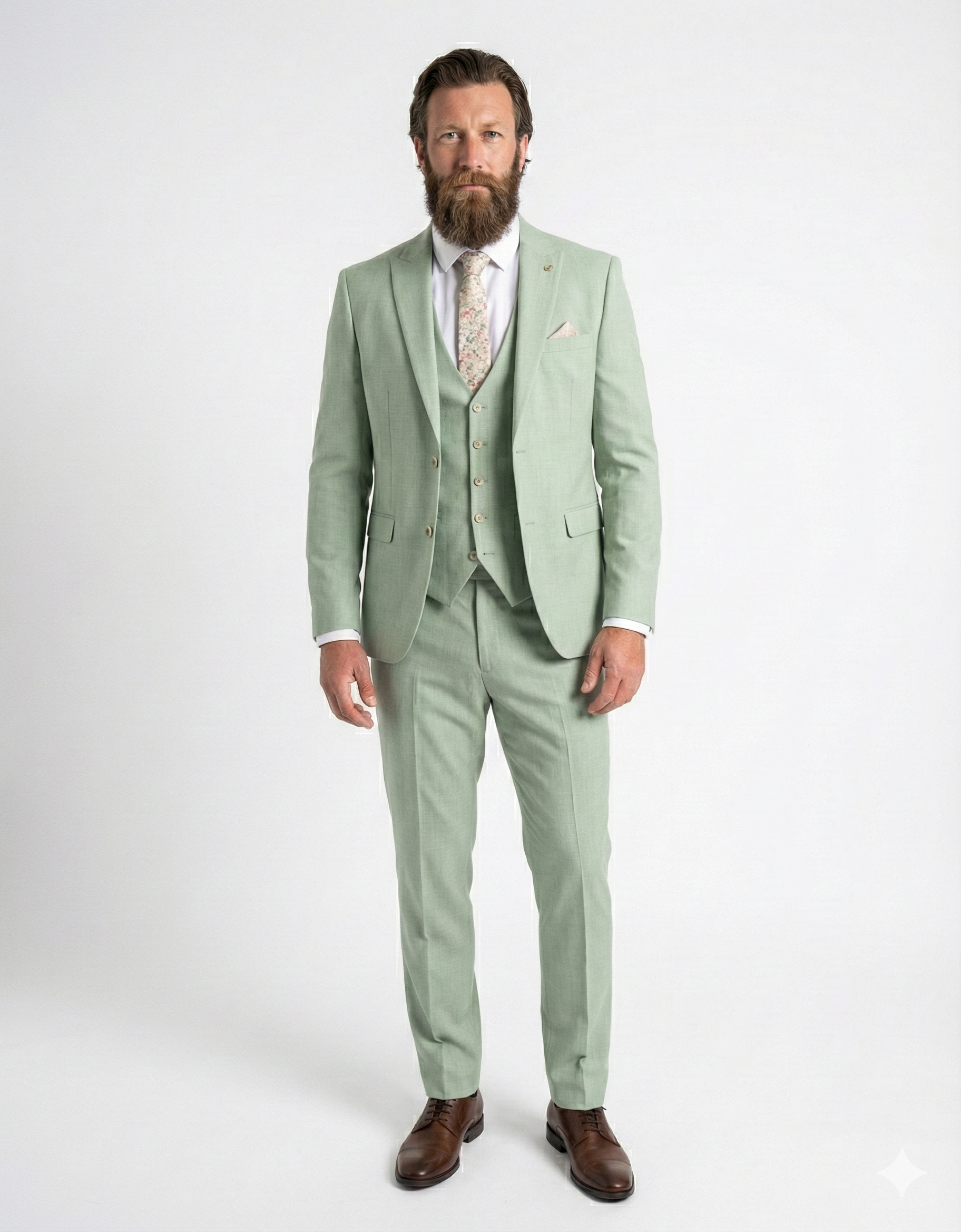 3-delad herrkostym - Marc Darcy Finley Mossgrön