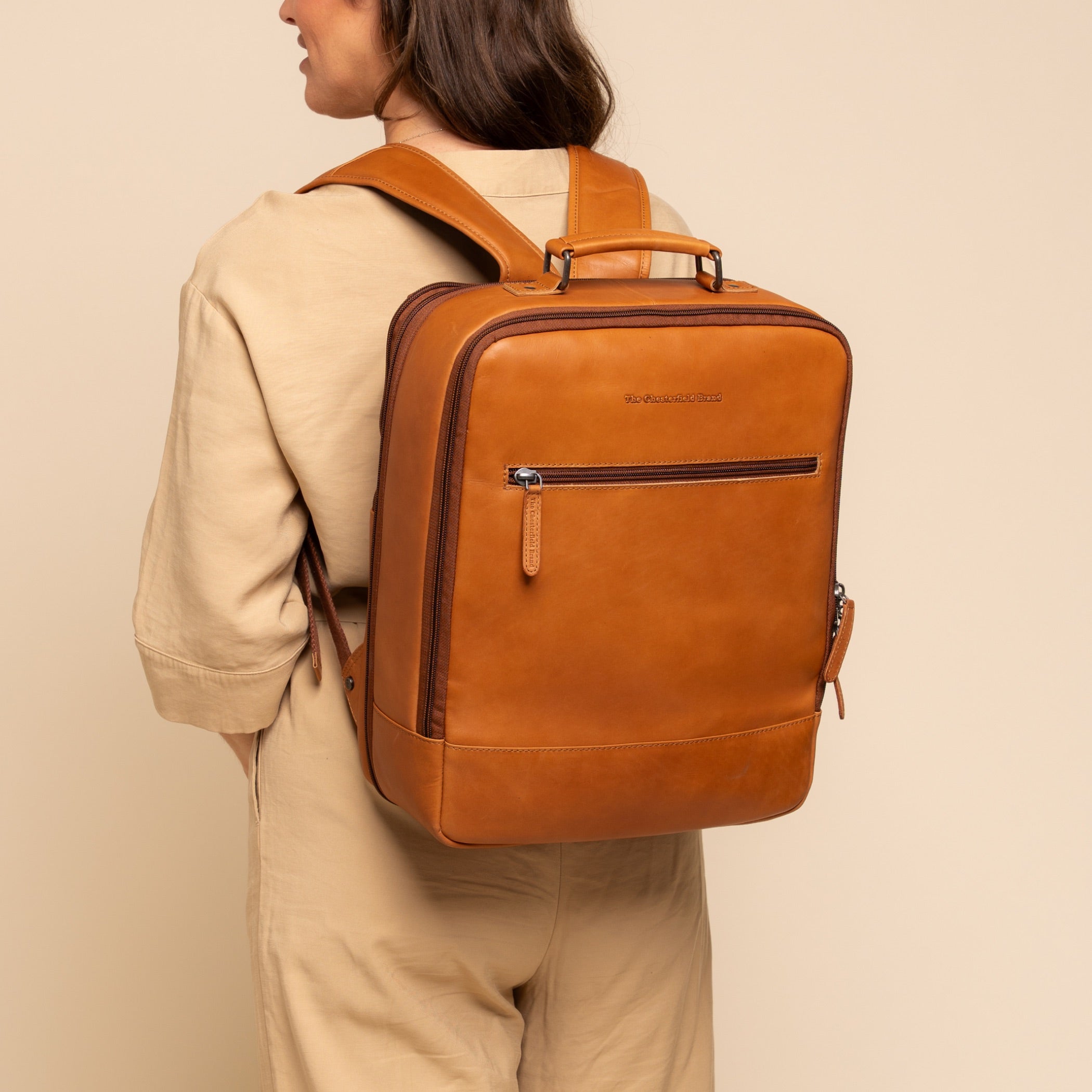 Leren Rugzak Cognac Jamaica