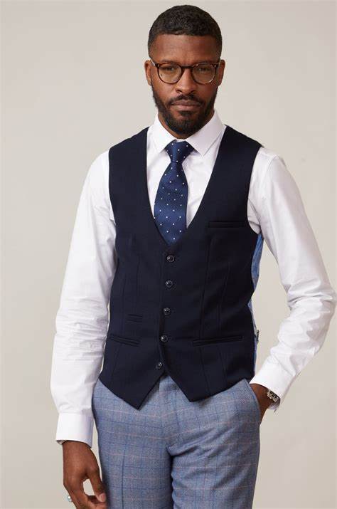 Kelvin Navy Gilet - Single Breasted - gilet