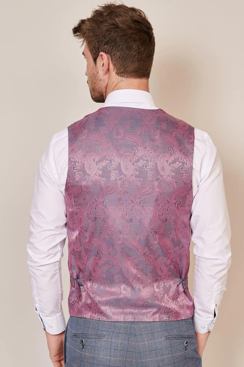 Kelvin Pink Gilet - Single Breasted - gilet