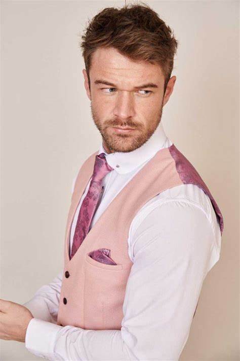 Kelvin Pink Gilet - Single Breasted - gilet