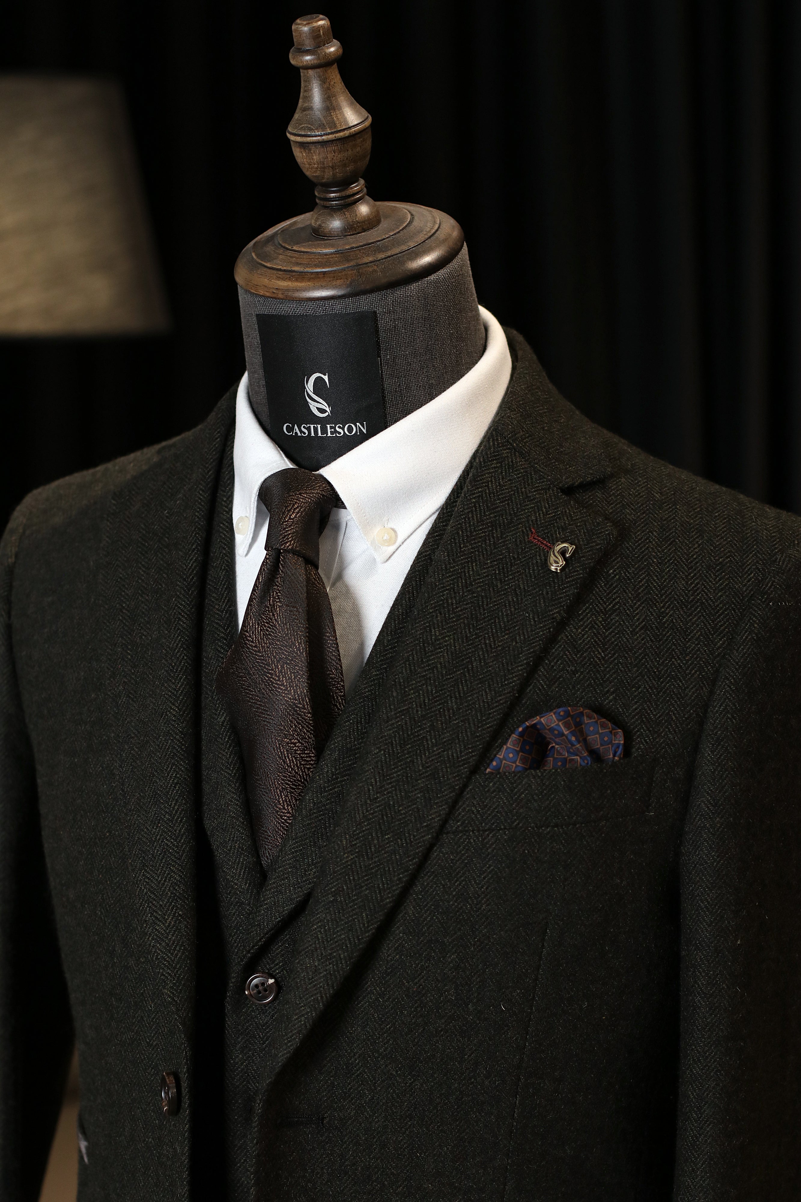 CASTLESON Chief - Olivgrön tweedjacka