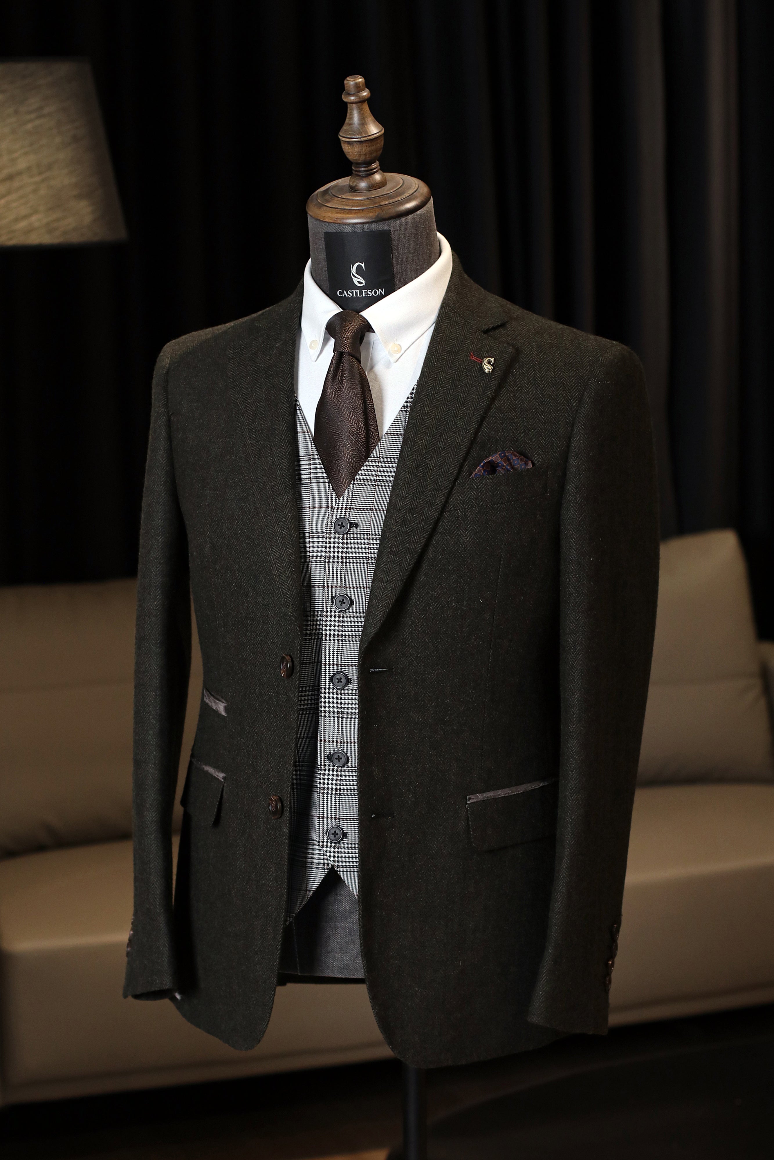 CASTLESON Chief - Heren Pak Olive Tweed Mix & Match