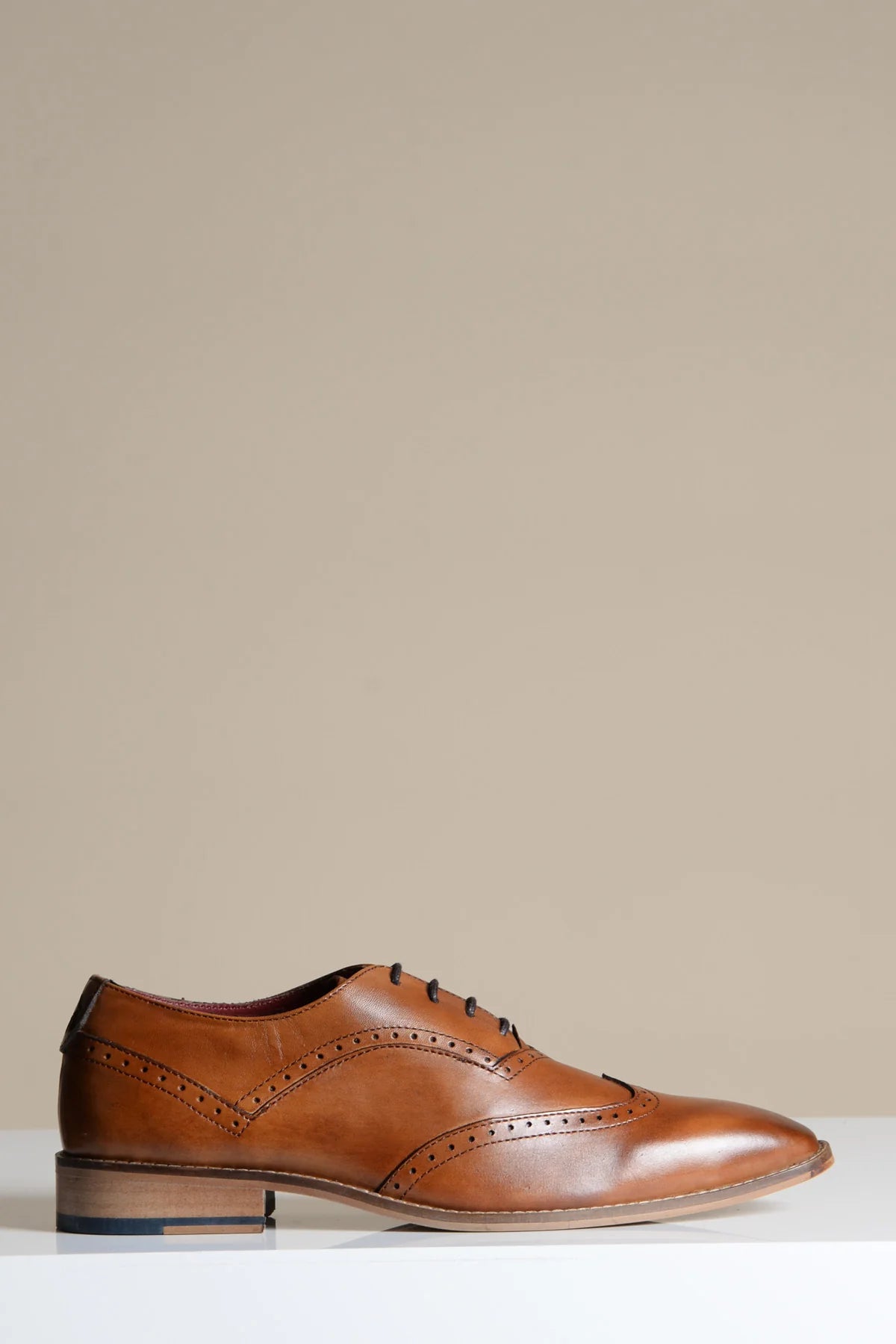 Bruine leren schoenen Marc Darcy Dawson - Wingtip brogue