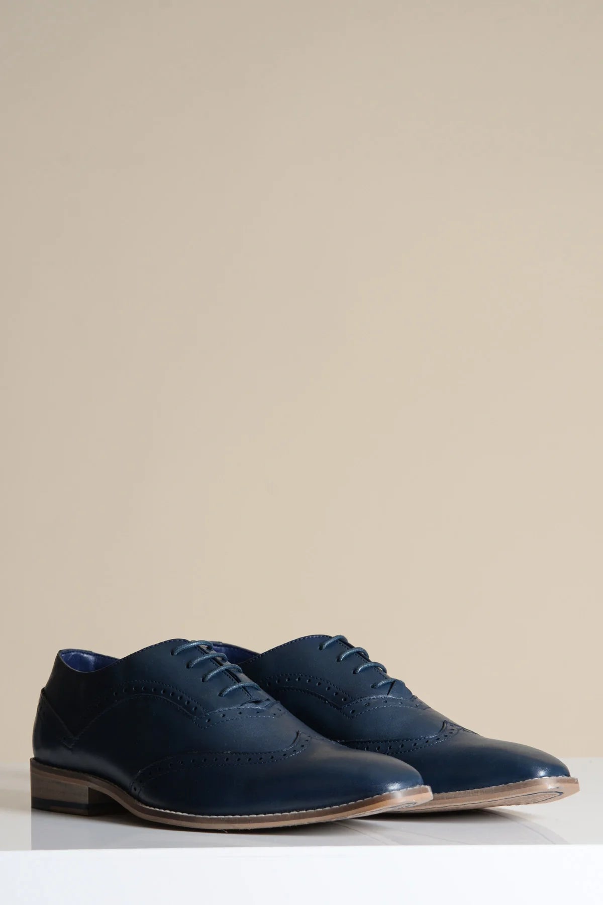 Navy leren schoenen Marc Darcy Dawson - Wingtip brogue