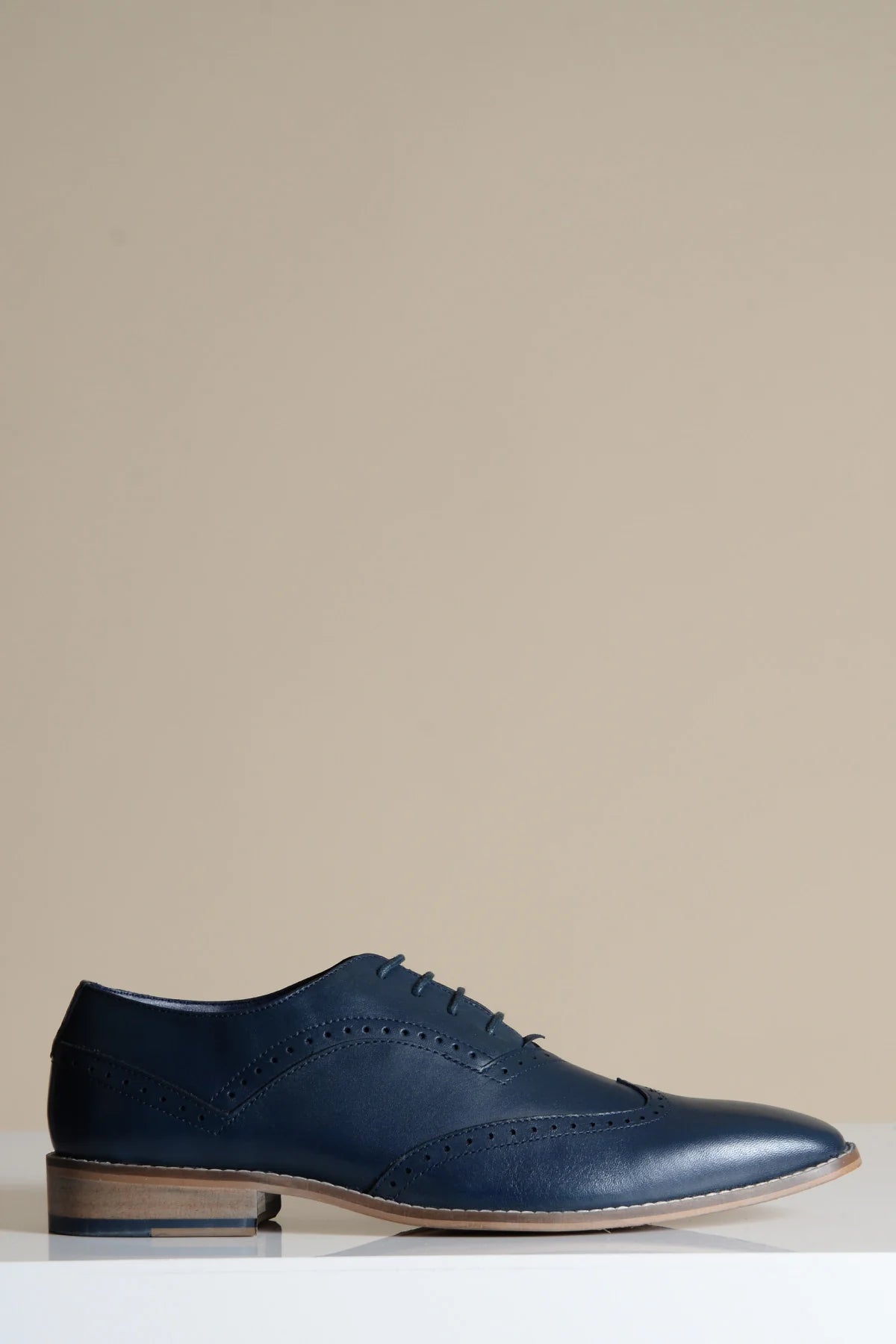 Navy leren schoenen Marc Darcy Dawson - Wingtip brogue