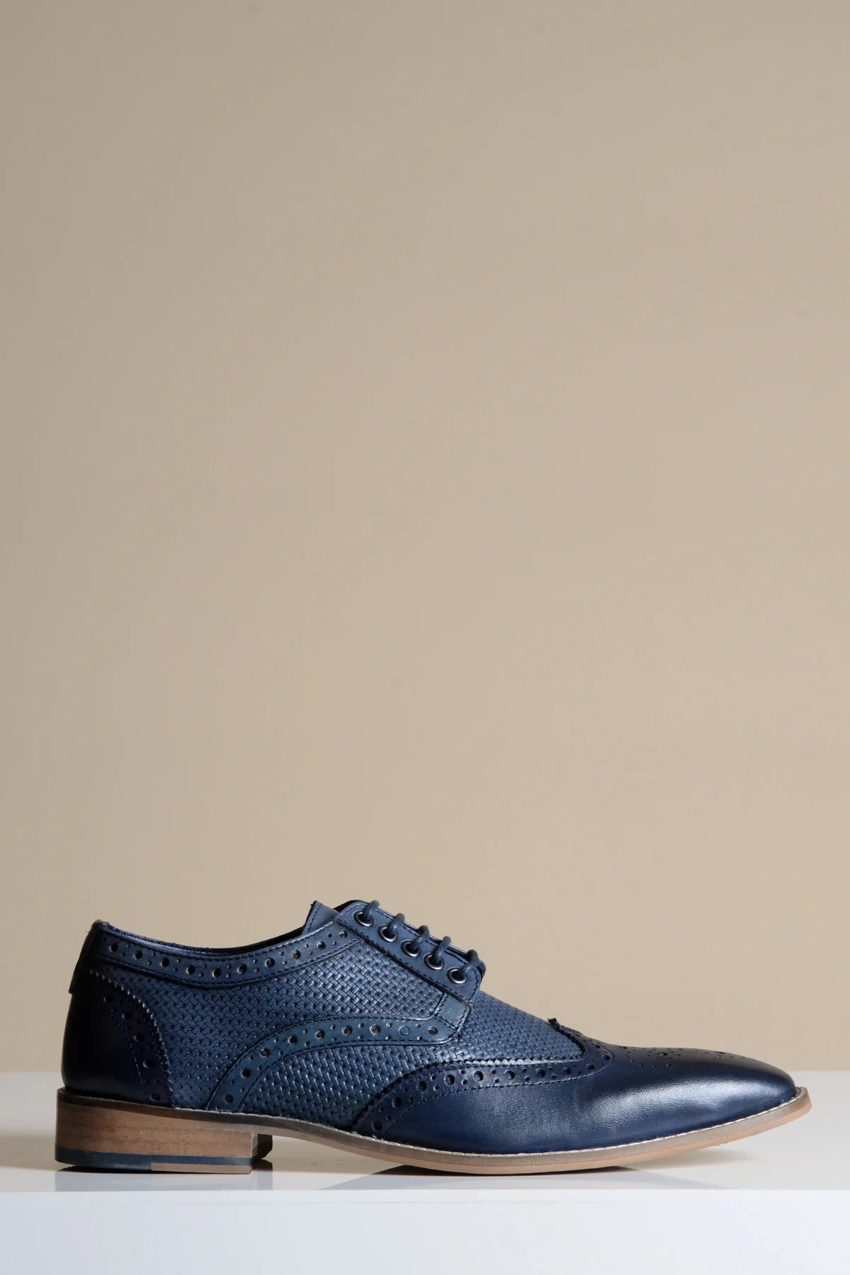 Navy leren schoenen Marc Darcy Brandon - Wingtip brogue