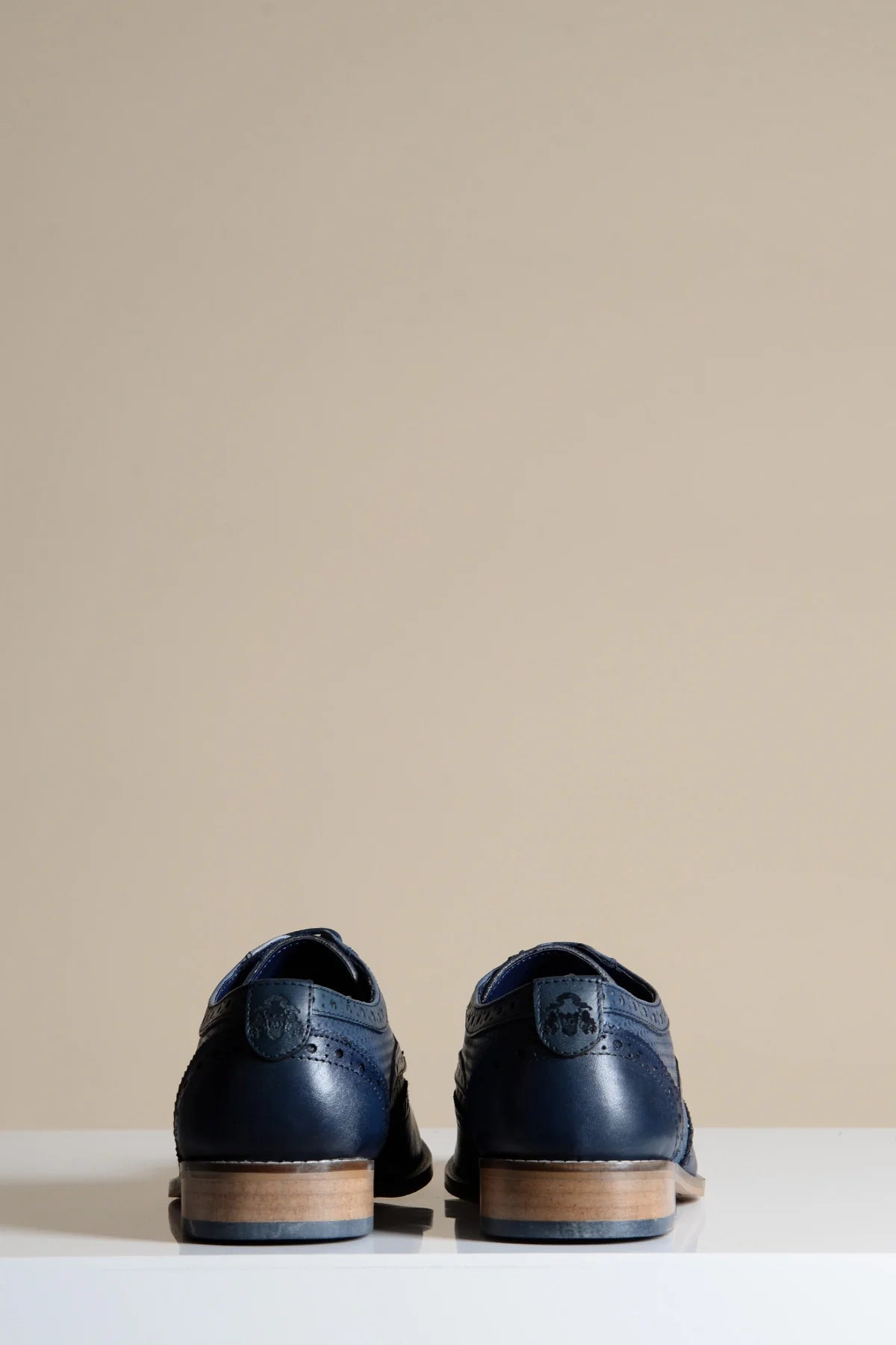 Navy leren schoenen Marc Darcy Brandon - Wingtip brogue