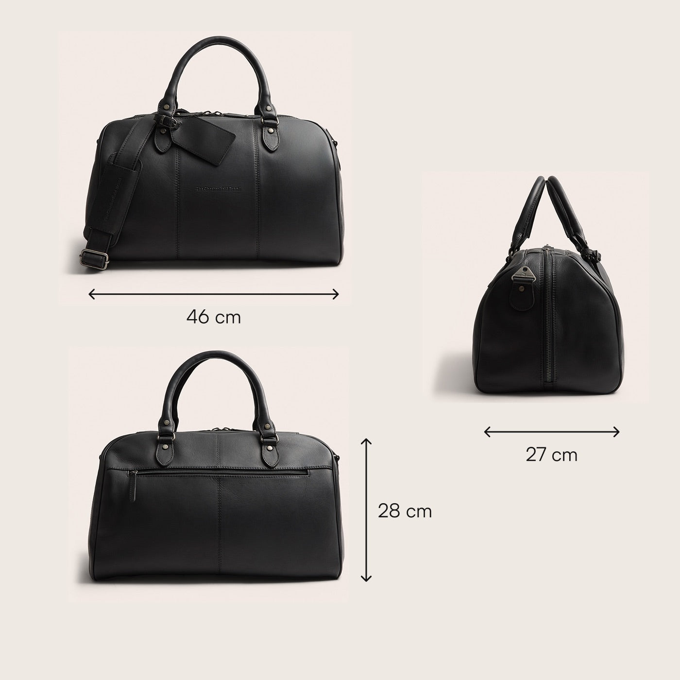 Leren Weekendtas Zwart Liam-II