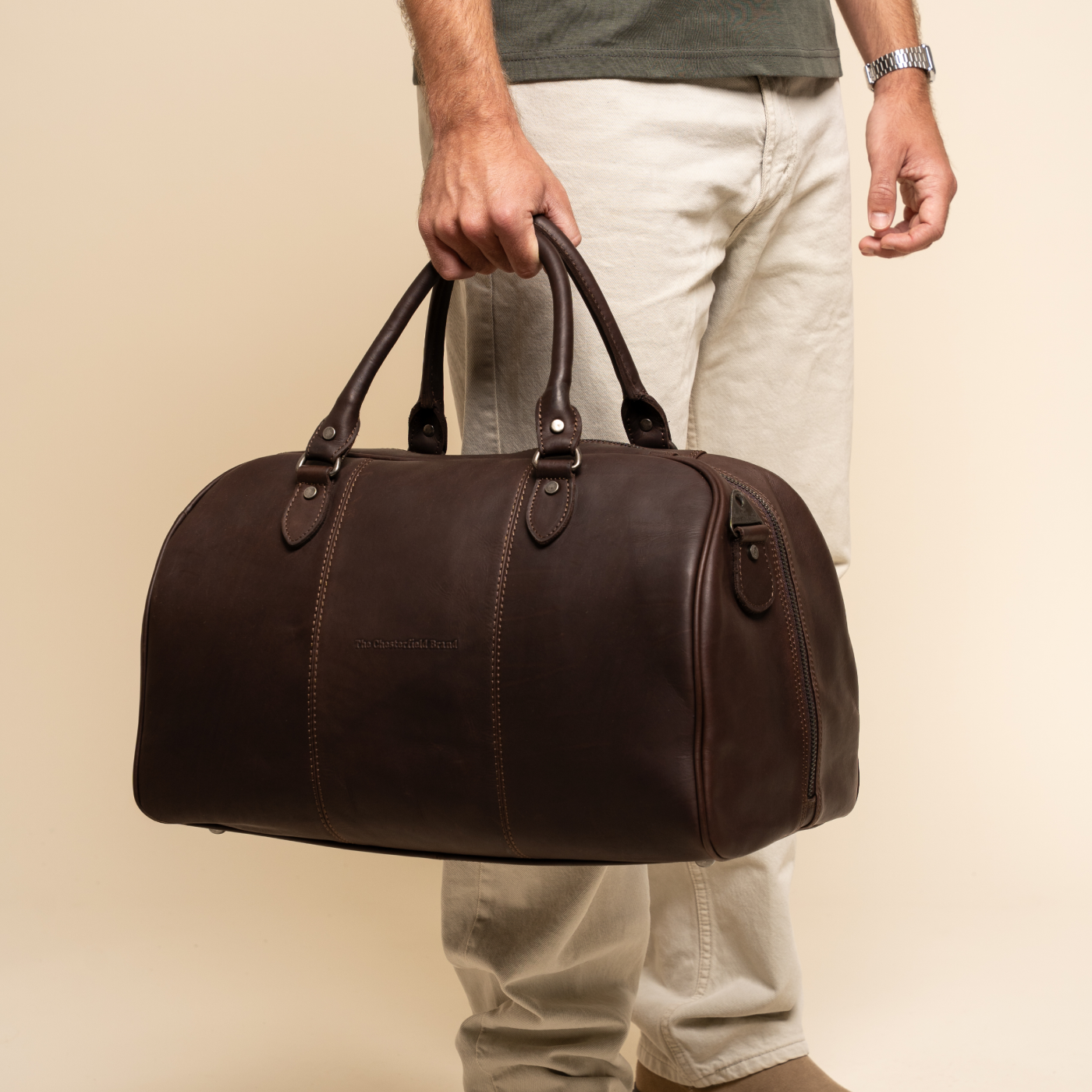 Leren Weekendtas Bruin Liam-II