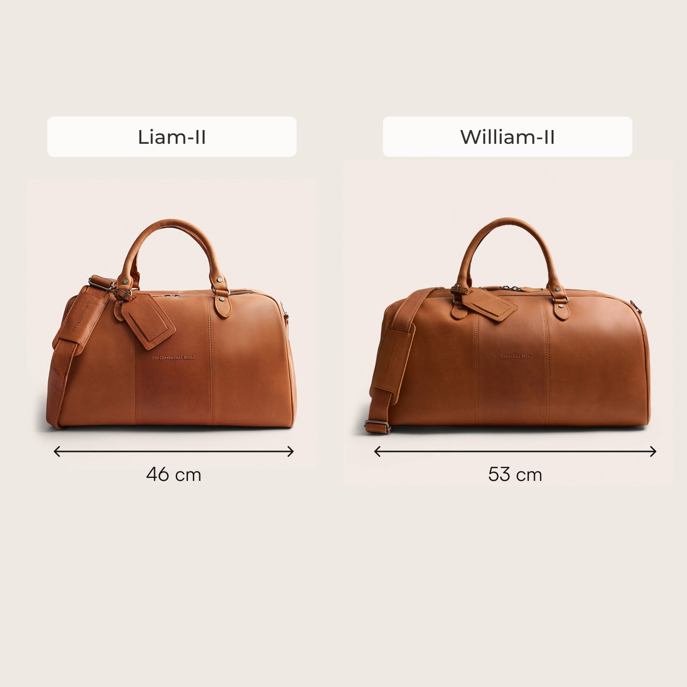 Leren Weekendtas Cognac William-II