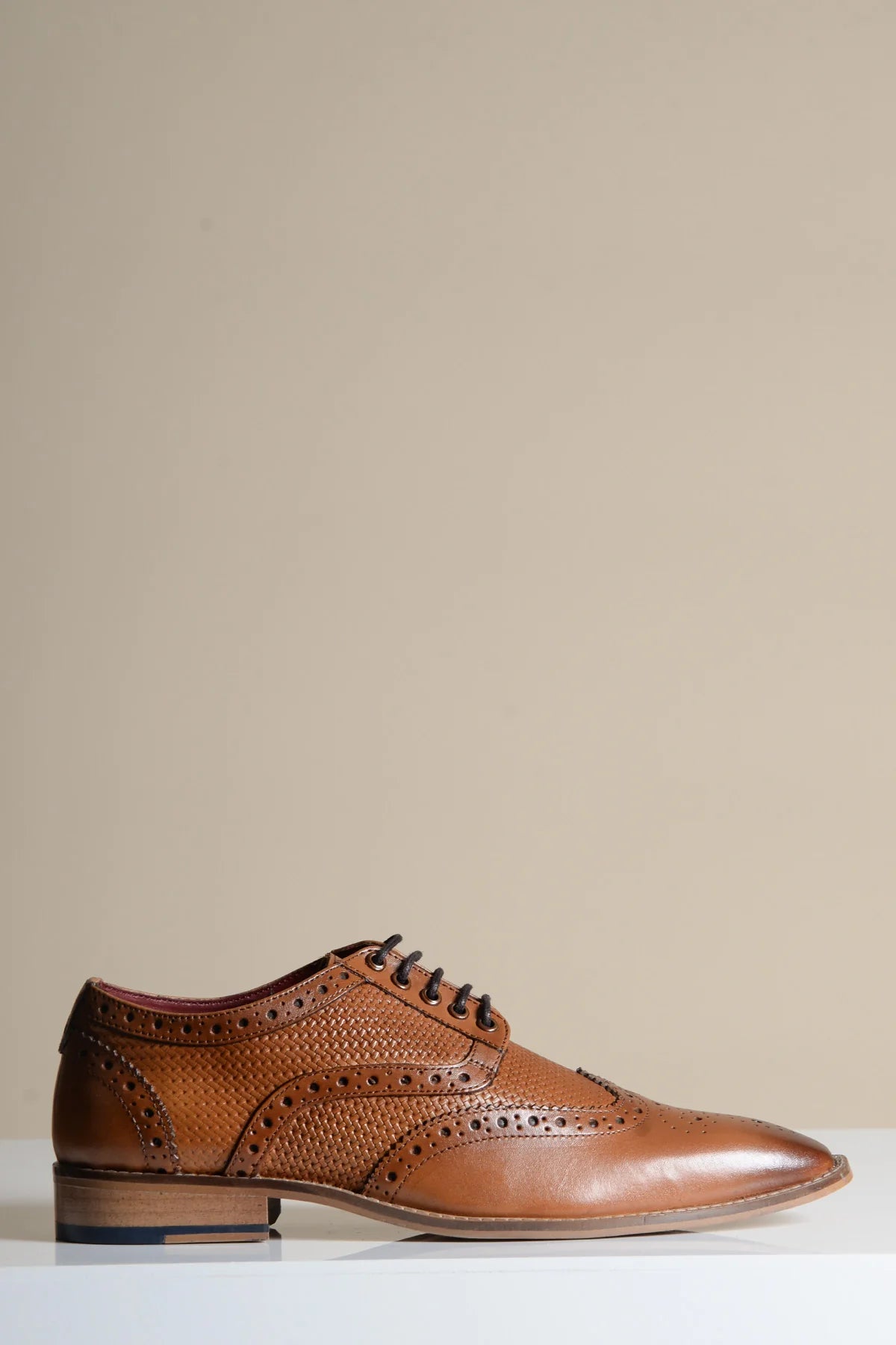 Bruine leren schoenen Marc Darcy Brandon - Wingtip brogue