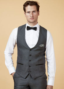 Marc Darcy - Gilet Charcoal Spencer Grey