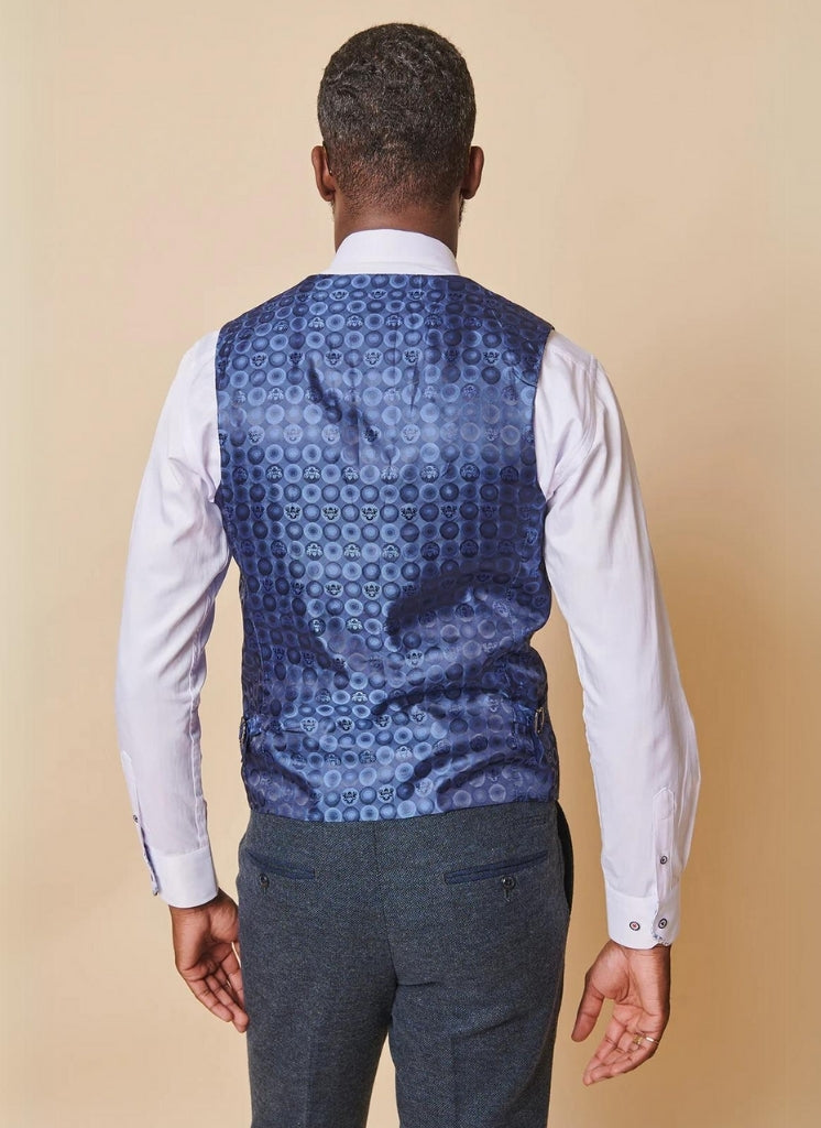 Marc Darcy - Gilet Marlow Blue Tweed