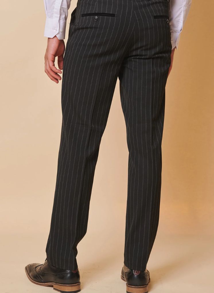 Marc Darcy - Pantalon Gestreept Rocco Black - 2