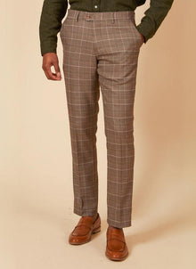Marc Darcy - Pantalon Ruitpatroon Beige Ray Tan
