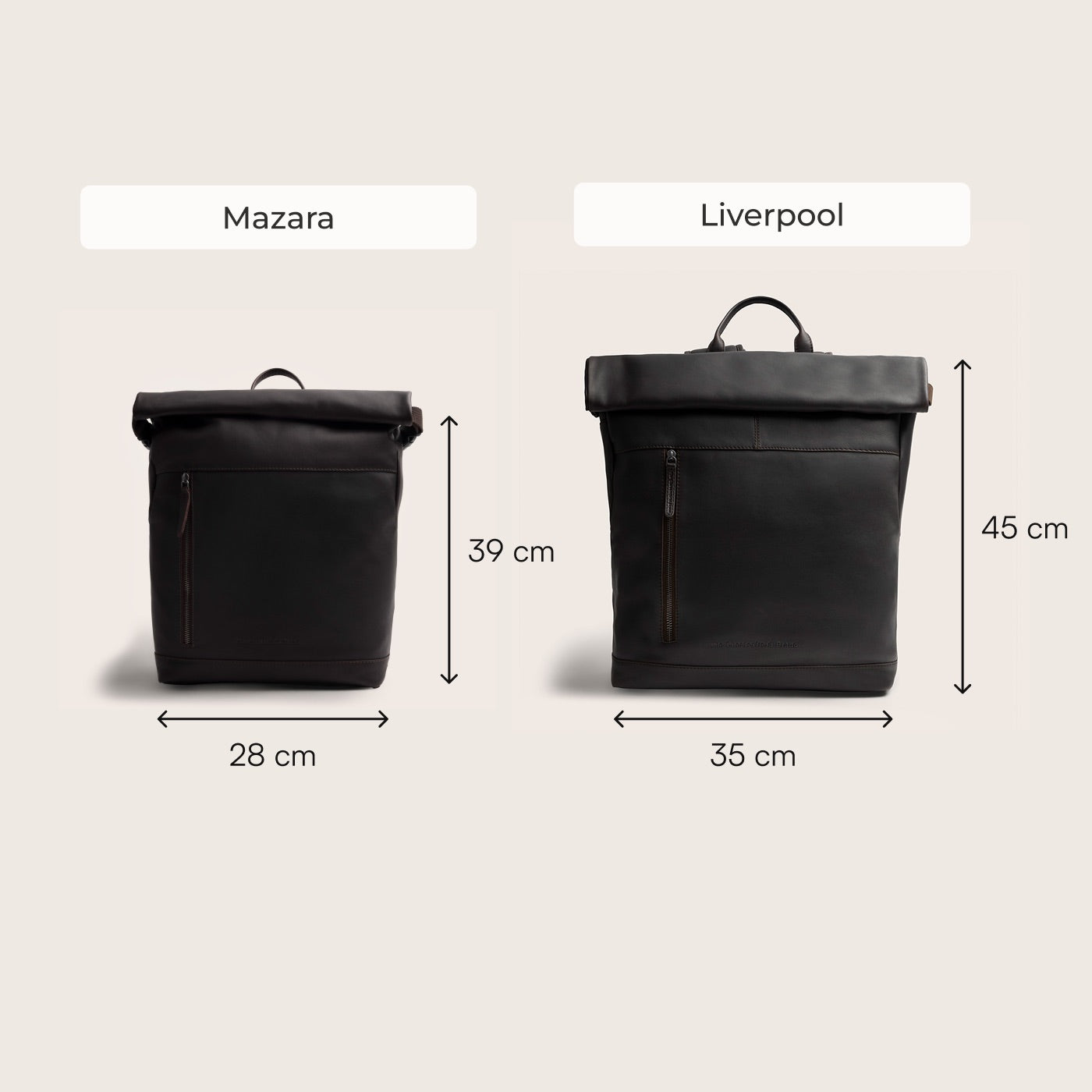Leren Rolltop Rugzak Bruin Mazara