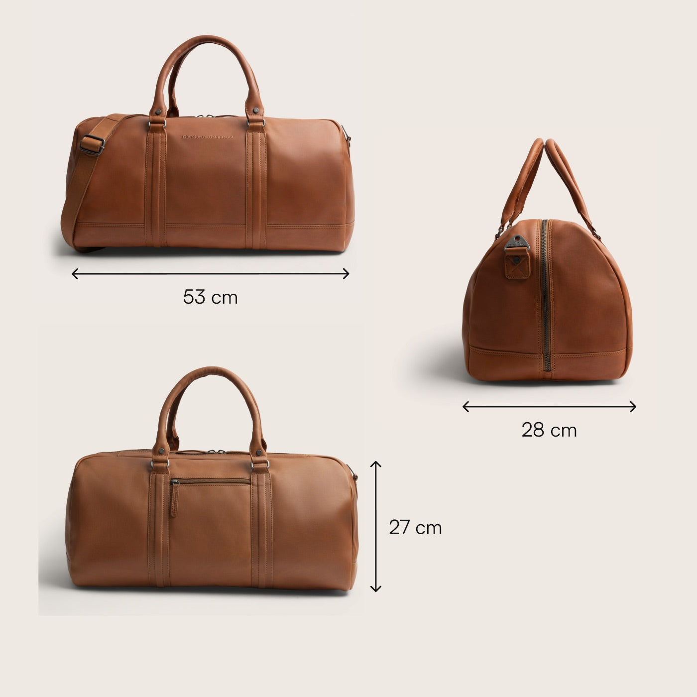Leren Weekendtas Cognac Melbourne