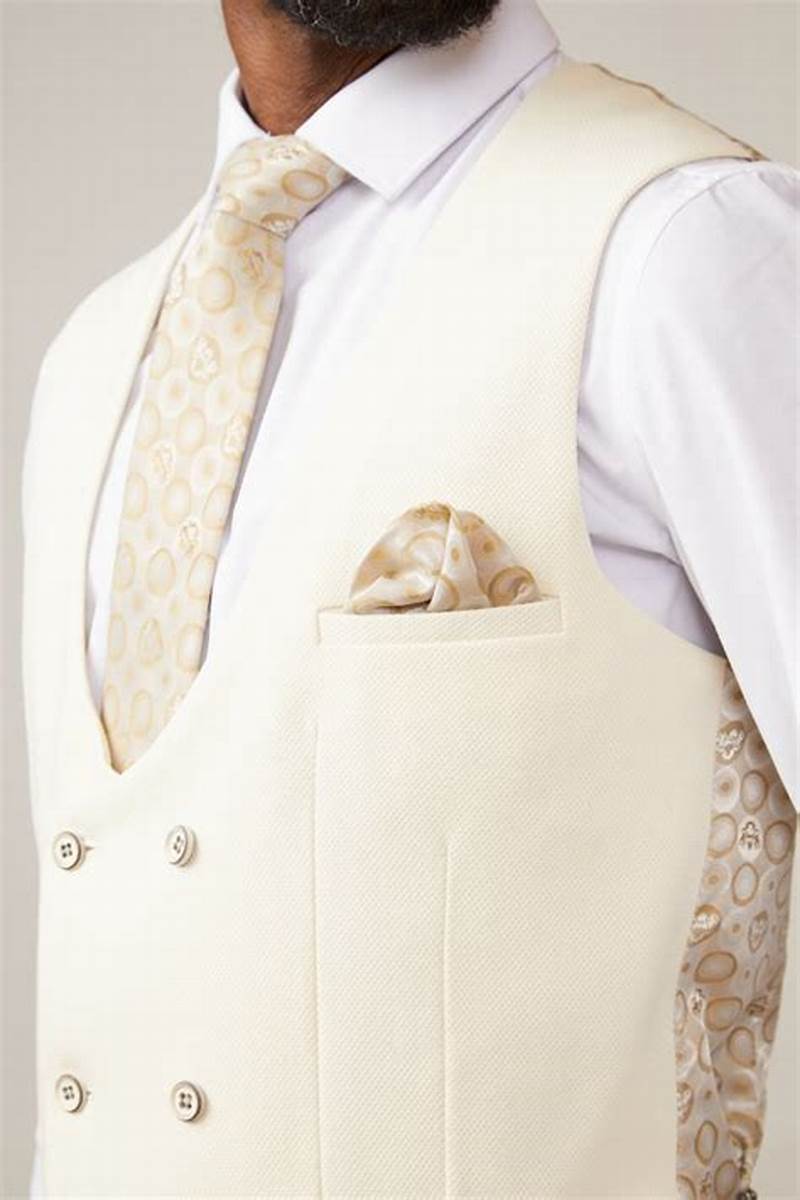 Kelvin Cream Gilet - Double Breasted - gilet