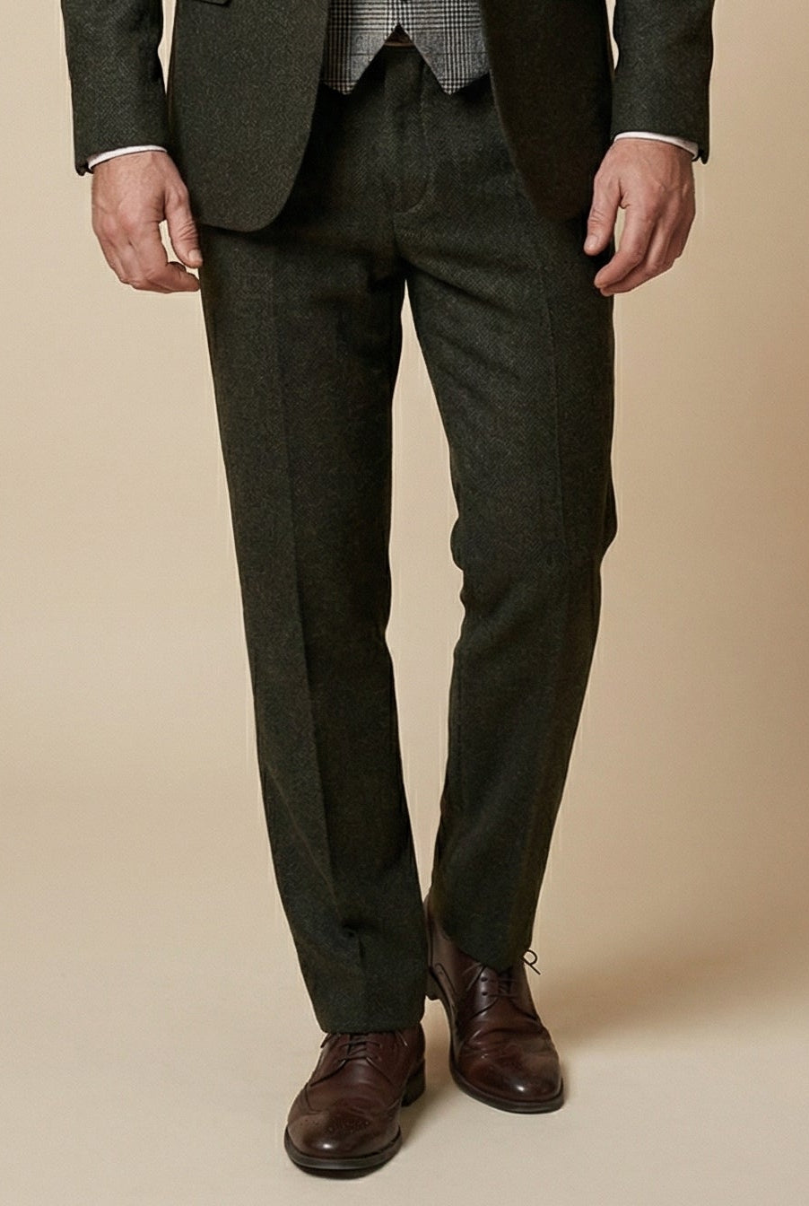 CASTLESON Chief - Pantalon Olive Tweed