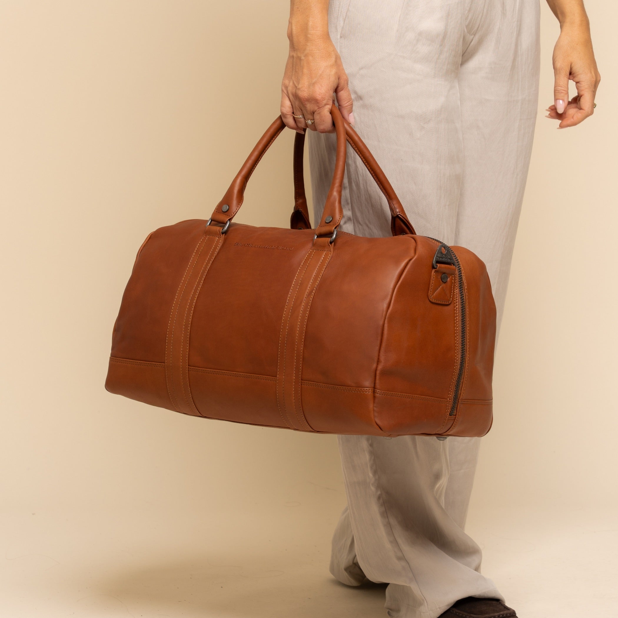 Leren Weekendtas Cognac Perth