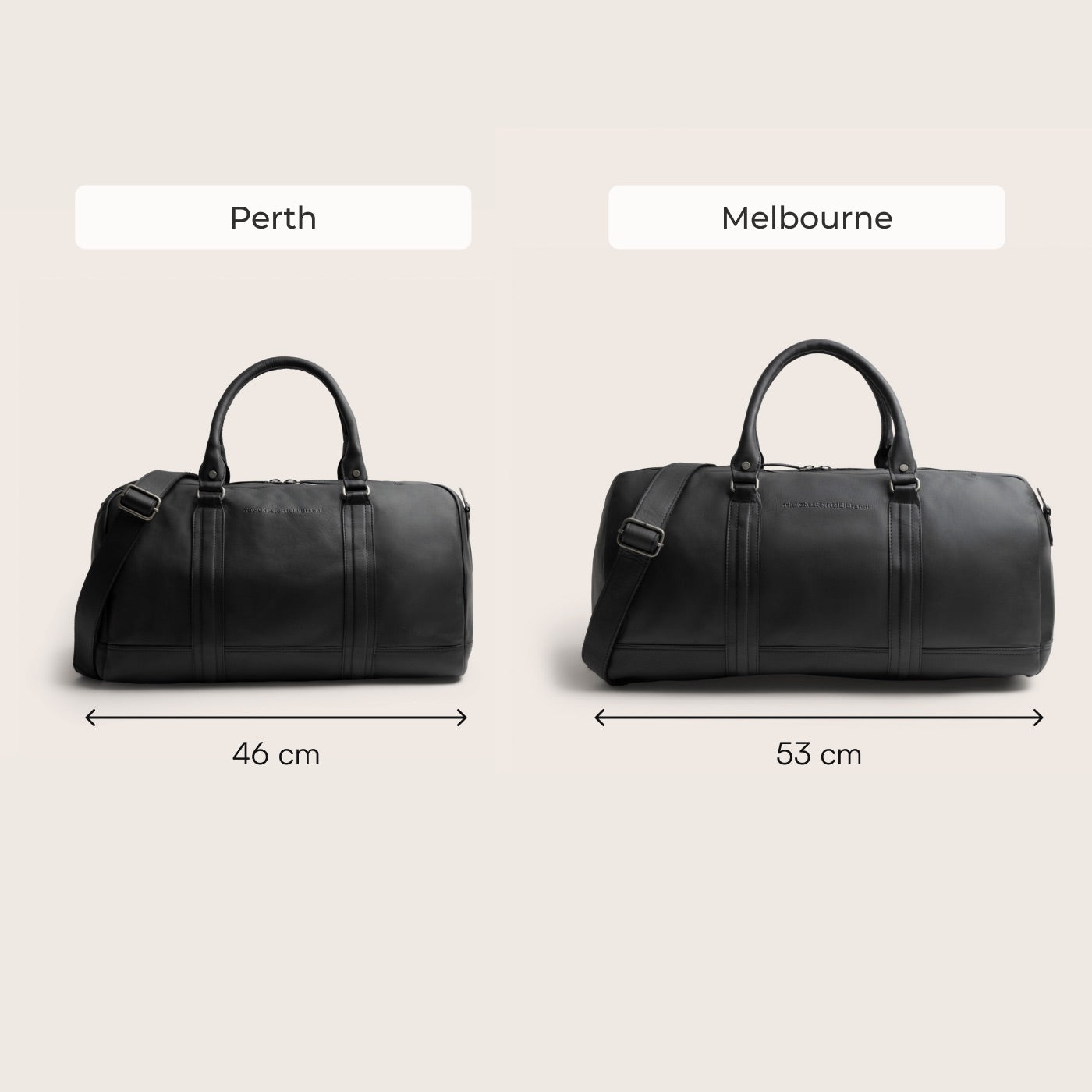 Leren Weekendtas Zwart Perth
