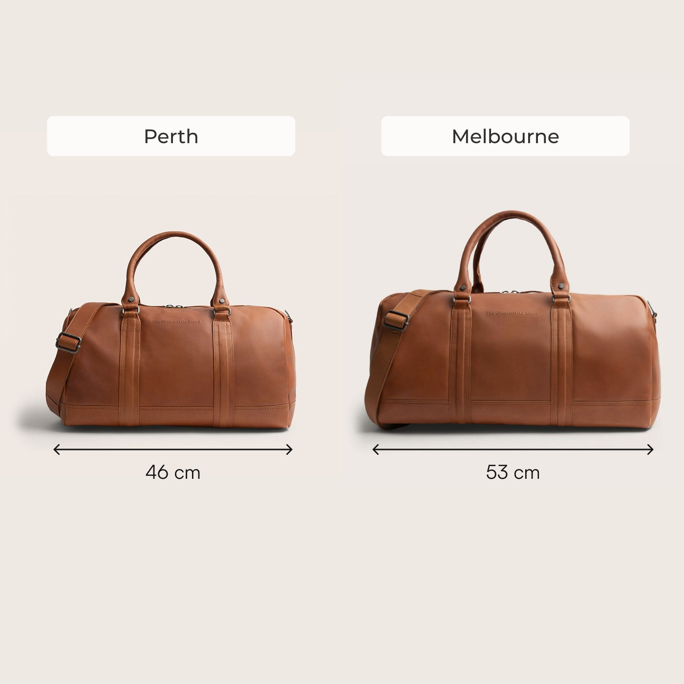 Leren Weekendtas Cognac Perth