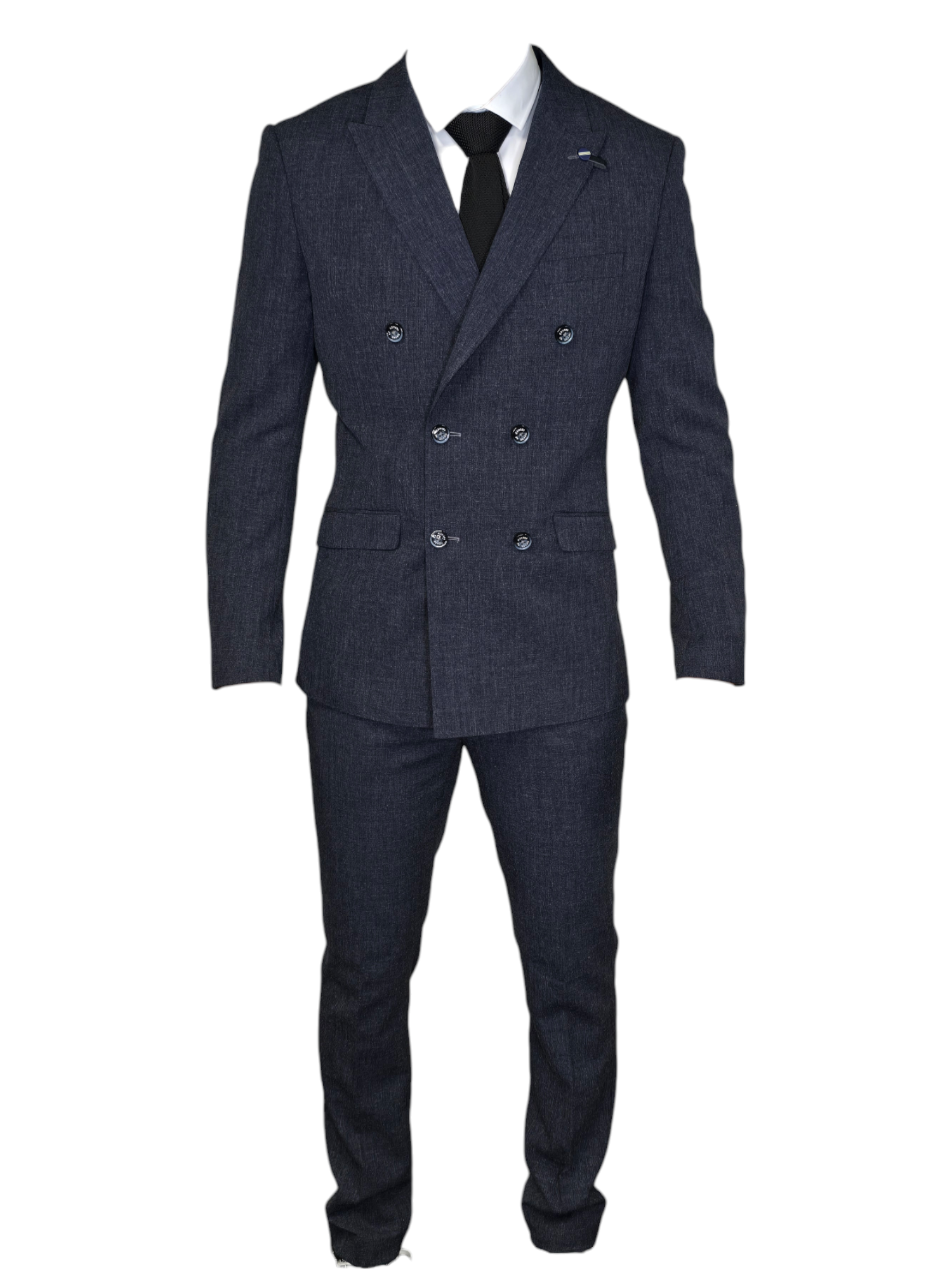 2-delig pak - double breasted navy heren kostuum - Cavani Tokyo navy suit 2pc