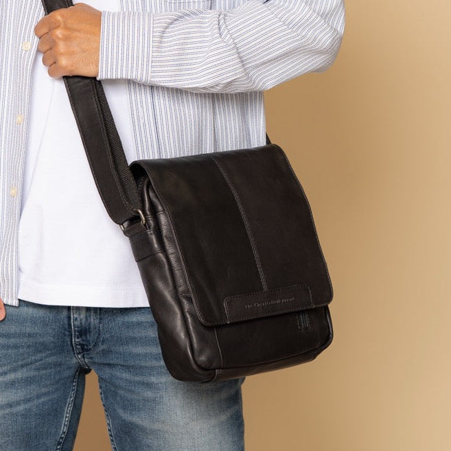 Leren Crossbody Tas Zwart Remy