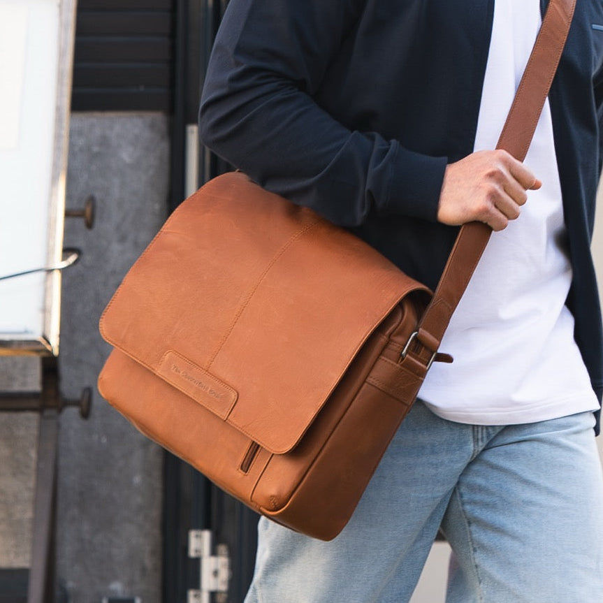 Leren Laptoptas Cognac Richard
