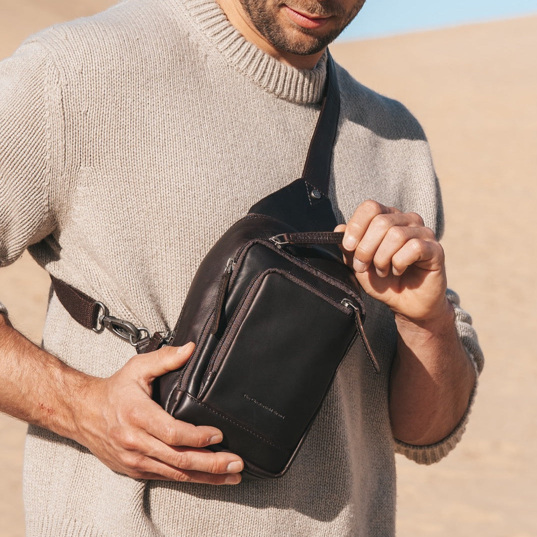 Leren Sling Bag Bruin Riga