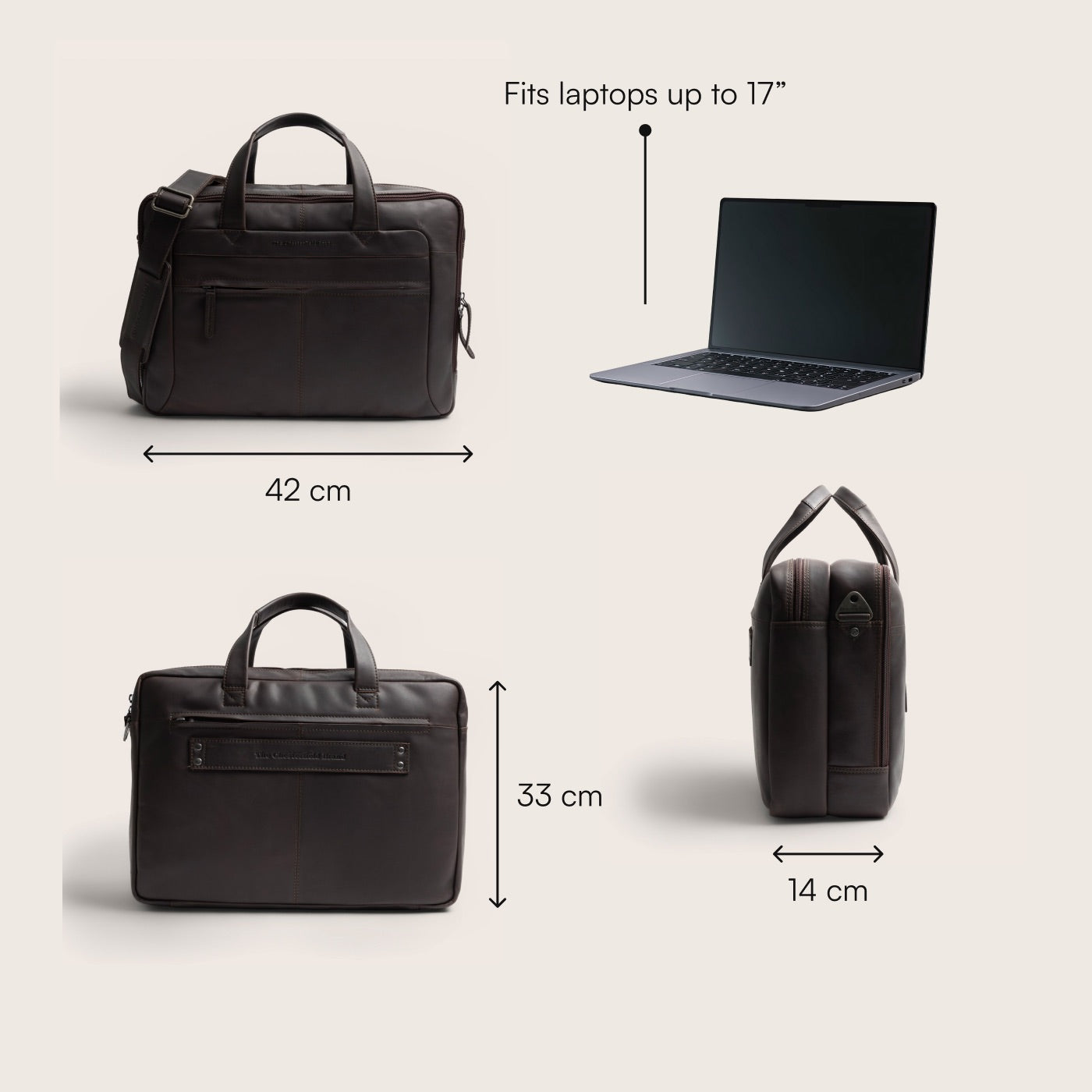 Leren Laptoptas Bruin Ryan