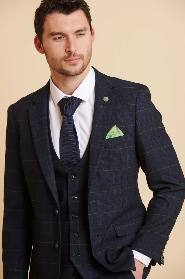 Driedelig Navy Gentlemens suit - Edison Greenline