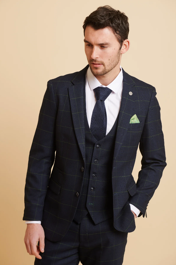 Driedelig Navy Gentlemens suit - Edison Greenline