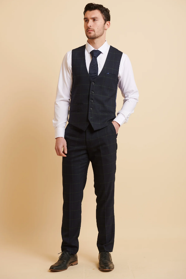 Driedelig Navy Gentlemens suit - Edison Greenline