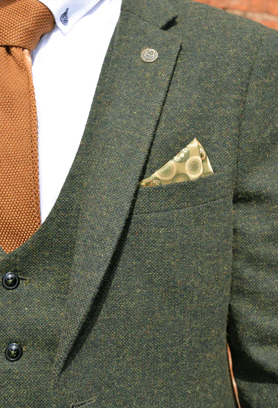 3 - delig Heren kostuum Tweed Marlow Olive - Marc Darcy