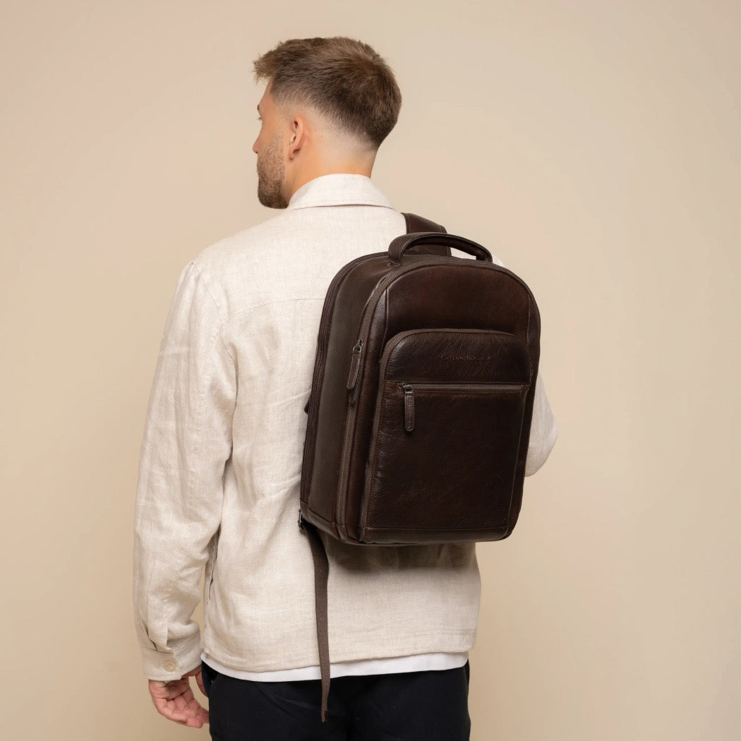 Leren Laptoprugzak Bruin Serenzo