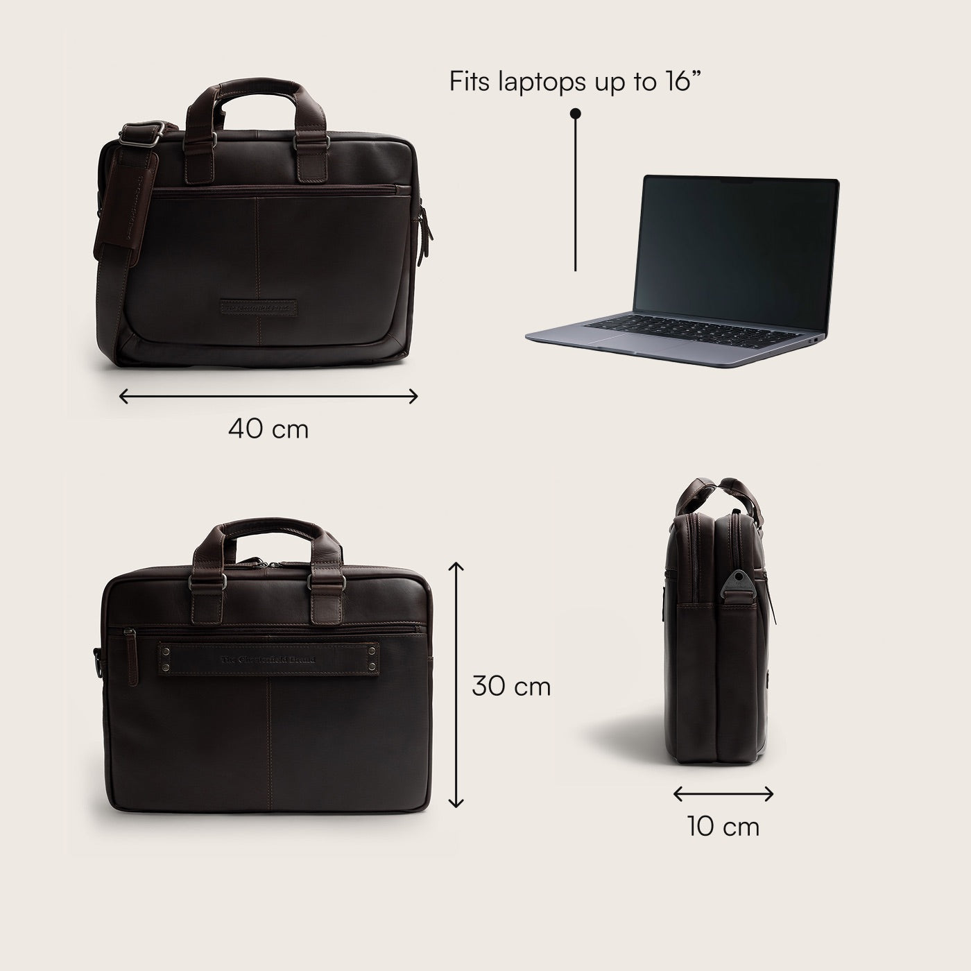 Leren Laptoptas Bruin Seth
