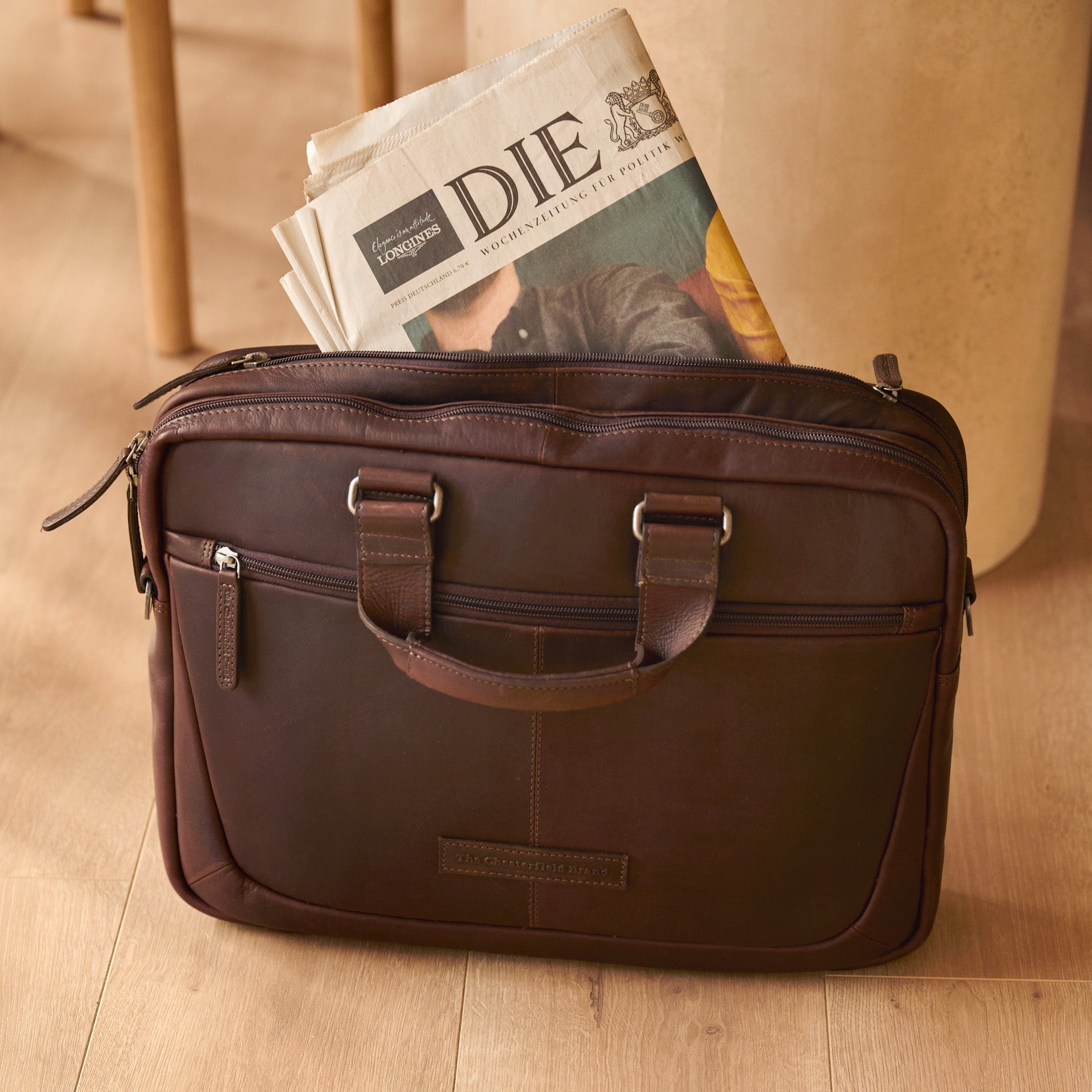 Leren Laptoptas Bruin Seth